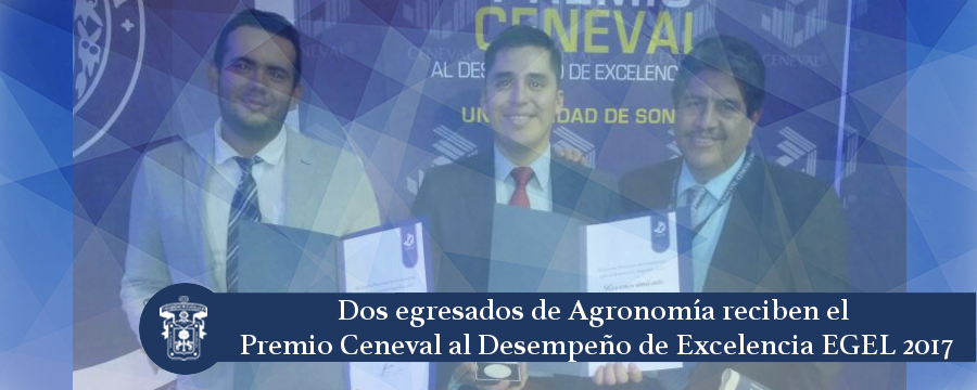 Banner: Egresados agronomia reciben premio