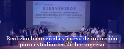 Banner: Bienvenida y curso de inducción para estudiantes de primer ingreso