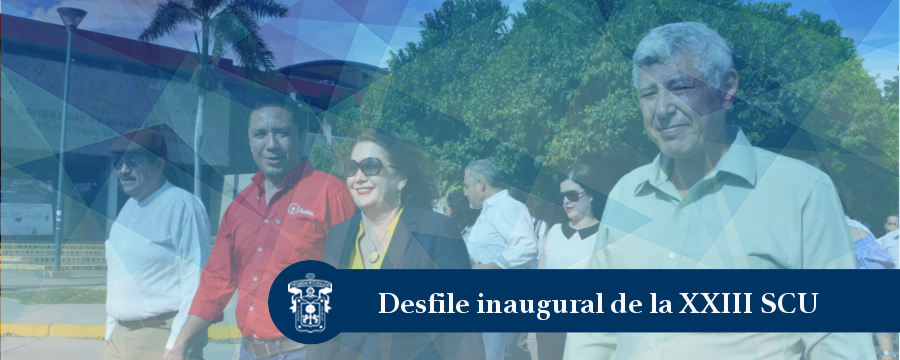 Banner: Desfile inaugural de la SCU 2017