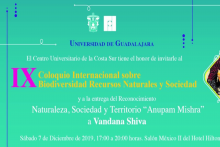 Coloquio Biodiversidad, Recursos Naturales y Sociedad que organiza el CUCSUR en la FIL 2019