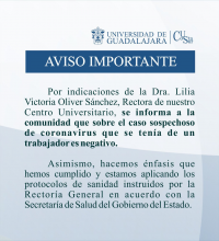 Información sobre caso sospechoso de Covid-19 en CU Costa Sur 