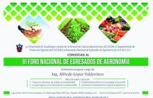 Nota: Foro Nacional de Egresados de Agronomía